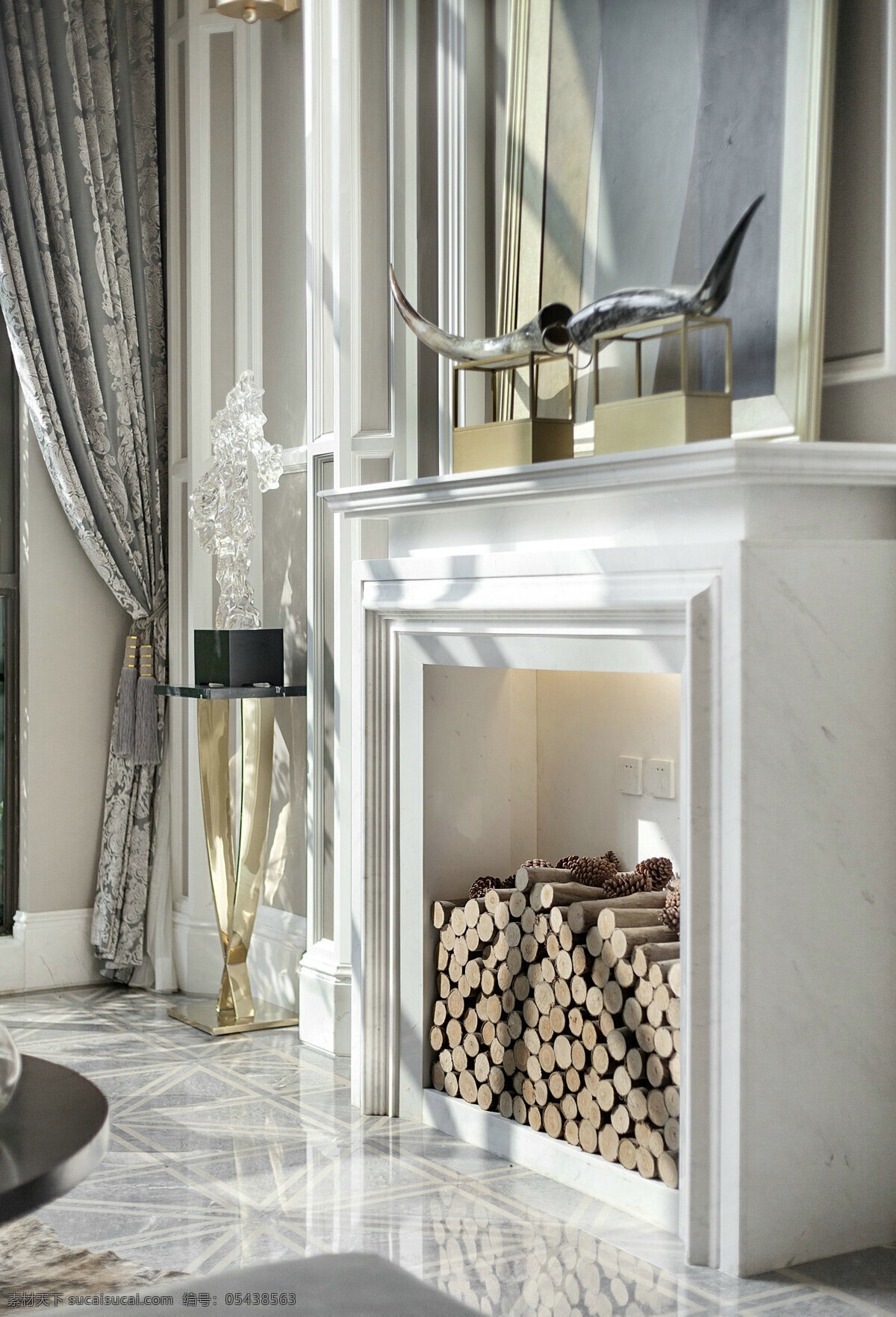 欧式 现代 时尚 客厅 壁炉 墙面 装修 效果图 温馨 卧室 大理石地面