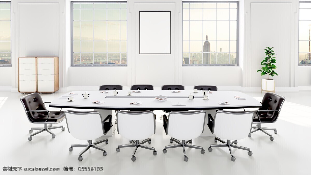 白色办公空间 现代办公 办公室 办公场所 效果图 会议桌 室内 效果 背景 墙 建筑园林 室内摄影