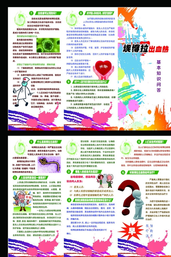 埃博拉折页 埃博拉 病毒 病菌 流行 接触 传染 简介 分层