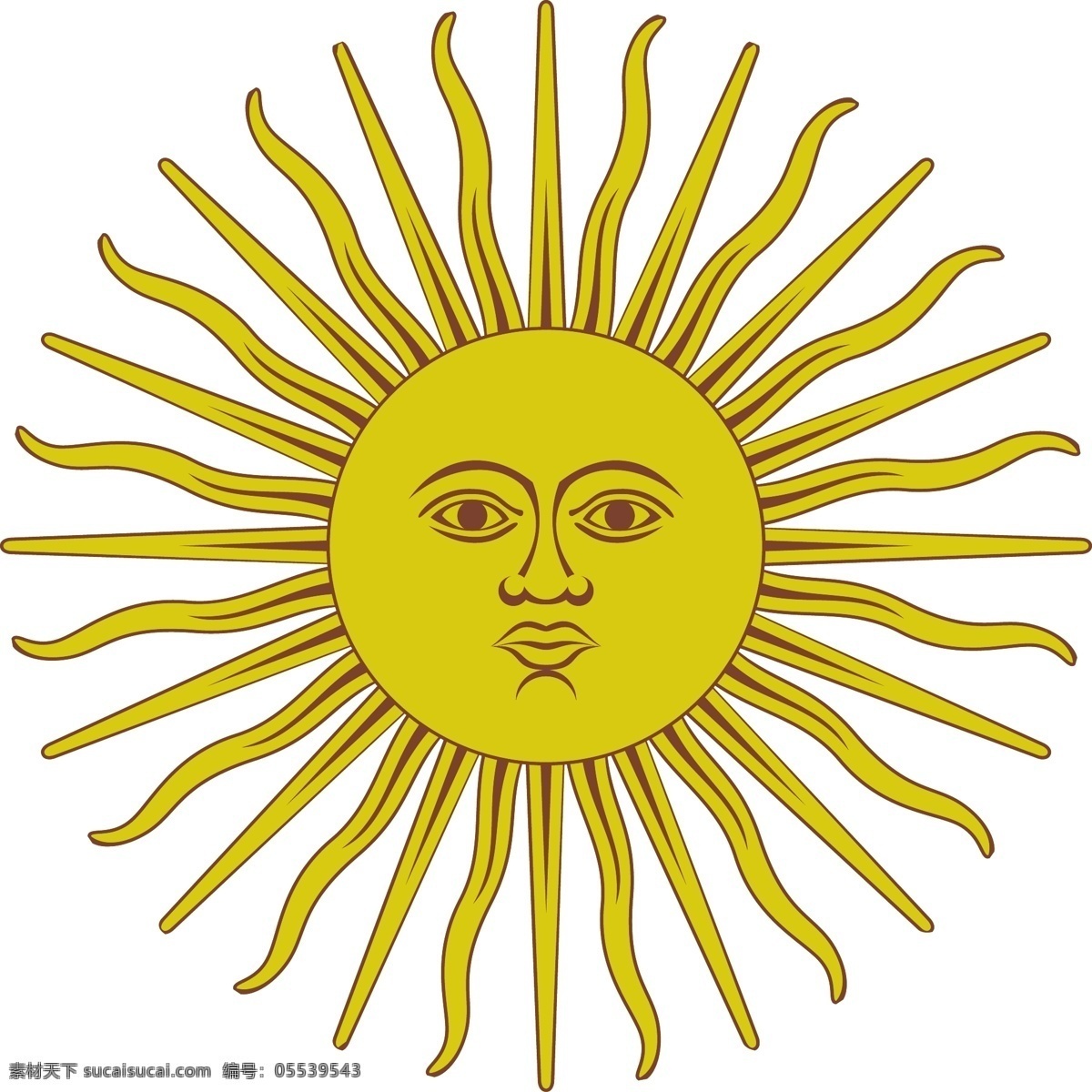 金色太阳 太阳公公 卡通太阳 矢量太阳 唯美太阳 白色