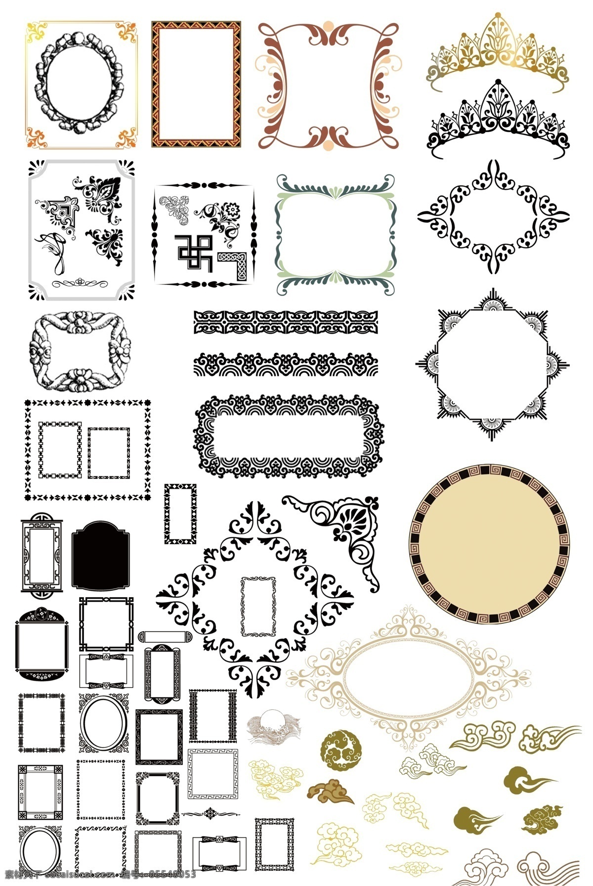 边框 分层 边框模板下载 边框素材下载 花边框 花纹 相框 源文件库 云纹 psd源文件