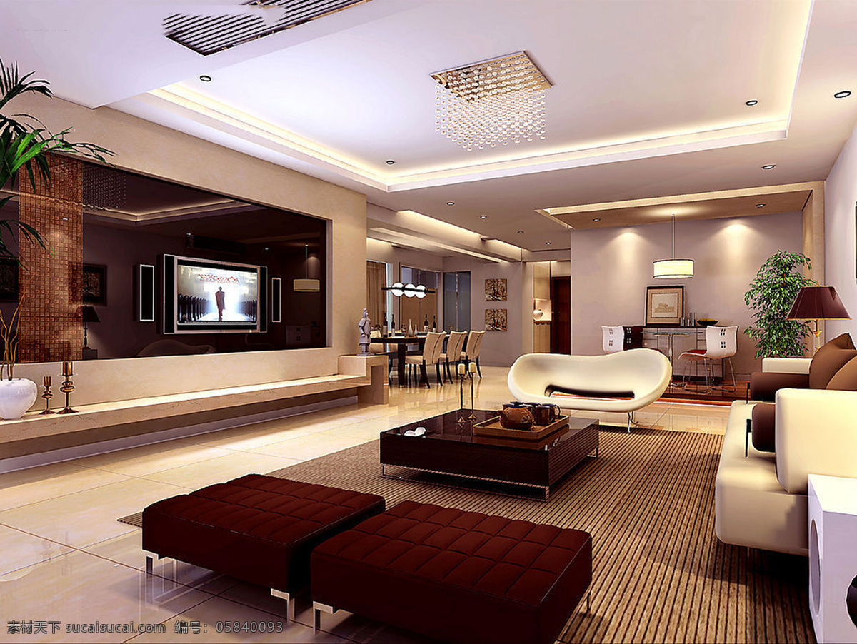 温馨 客厅 3d效果图 灯具模型 客厅模型 家居装饰素材 室内设计