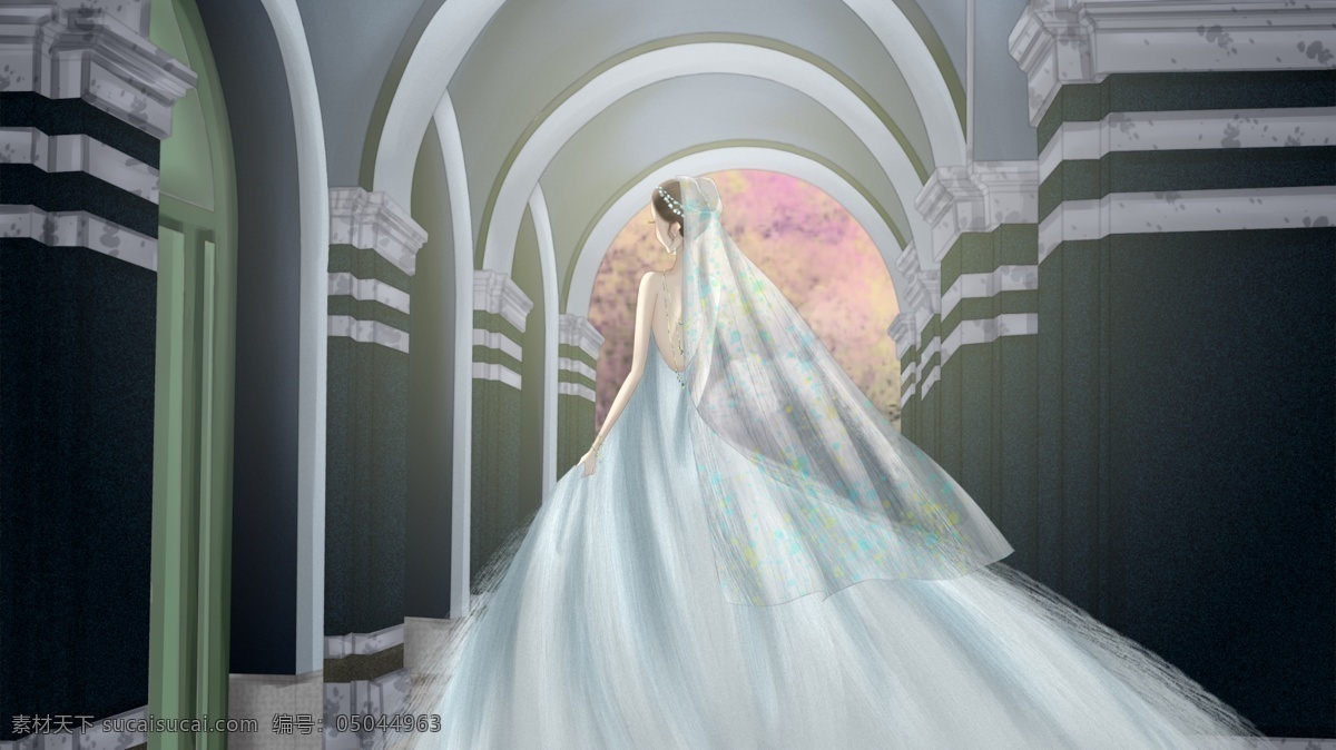 新娘 婚礼 唯美 婚纱 爱情 插画 婚庆 七夕 小清新 结婚 壁纸 手机用图 微博用图 公众号用图 治愈