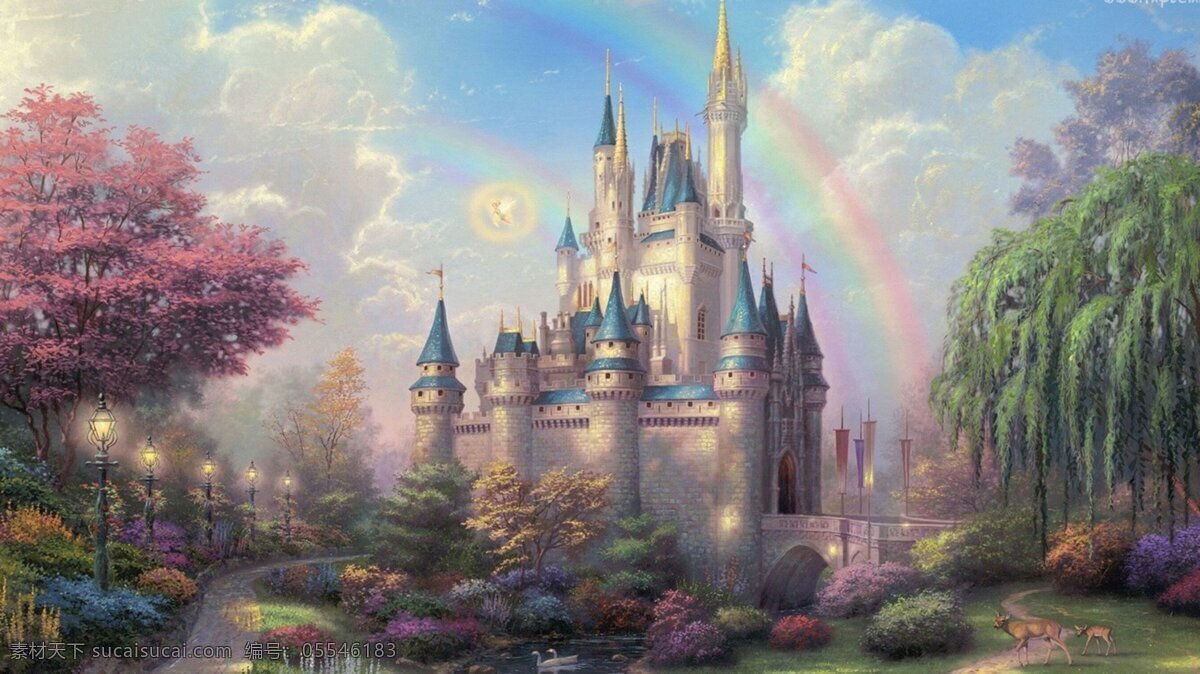 梦幻 城堡 缤纷 图 缤纷图 灰色