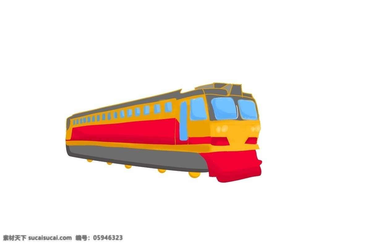 红色 火车 书画 插画 可爱的火车 载客火车 火车装饰 火车插画 红色的火车 漂亮的火车 铁路运输火车