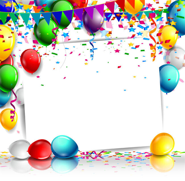 生日贺卡 彩色 气球 模板下载 贺卡 生日快乐 生日气球 节日气球 彩色球 节日庆祝 其它节 节日素材 矢量素材 白板 彩旗