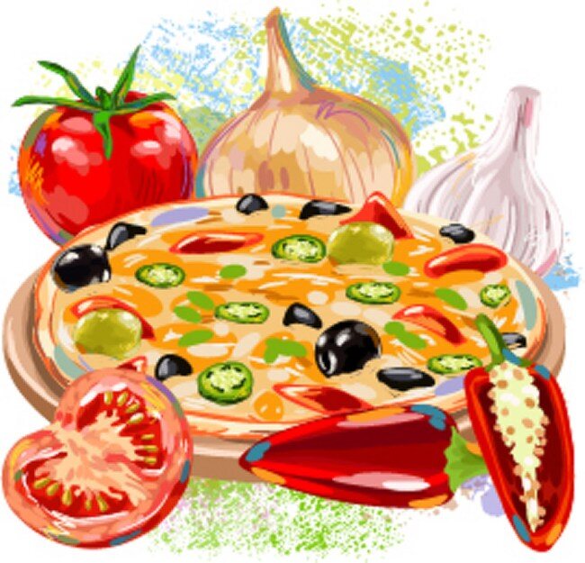美味 披萨 蔬菜 矢量图 广告背景 背景素材 广告 背景 素材免费下载 矢量 西红柿 洋葱