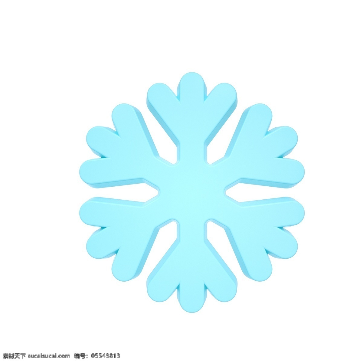 柔 色 天气 类 立体 图标 雪花 c4d 3d 柔色 青色 天气类图标 通用图标装饰 可爱 常用