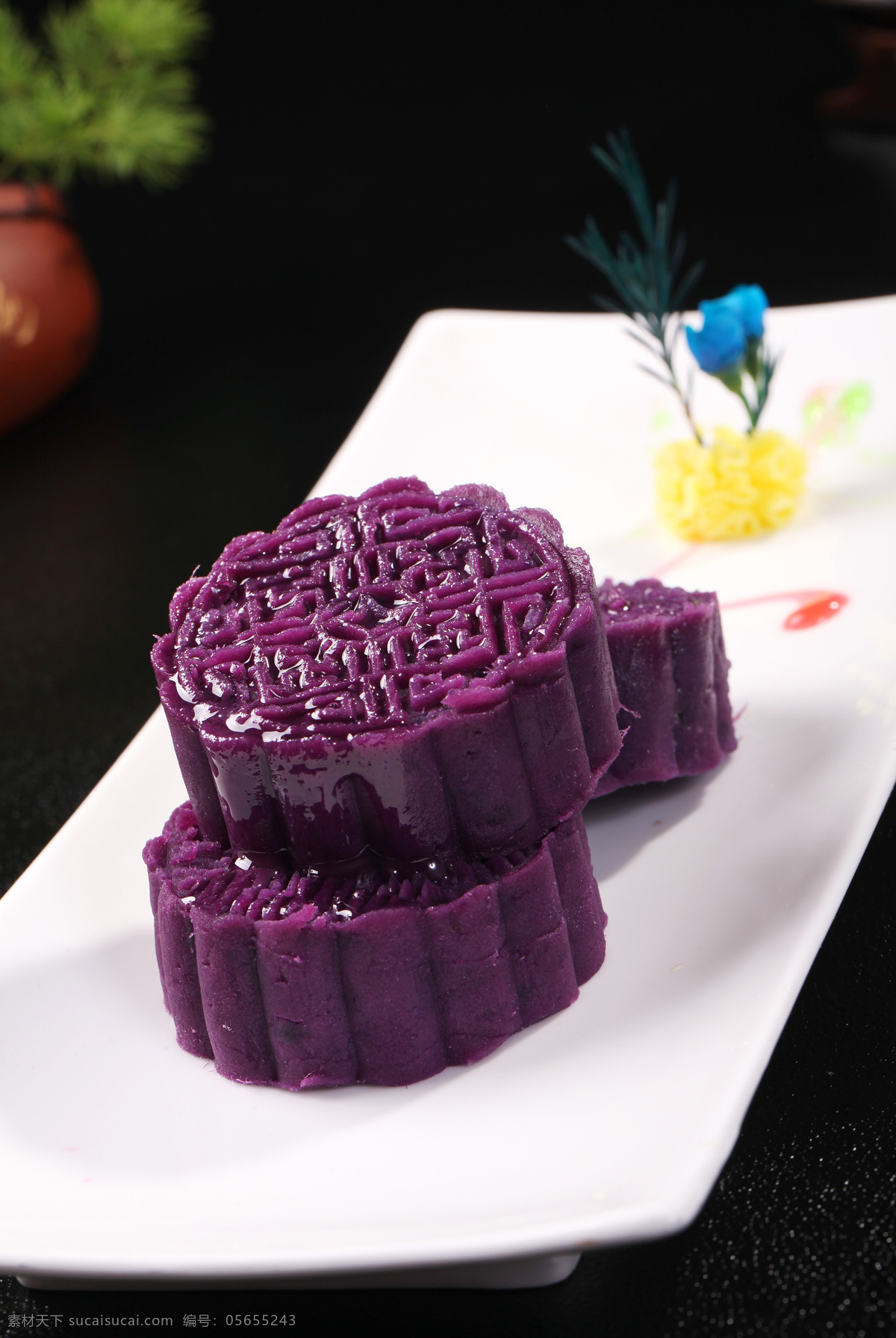 紫气东来紫薯 紫薯饼 特色 美味 风味 极品 自制 秘制 菜品图 餐饮美食 传统美食
