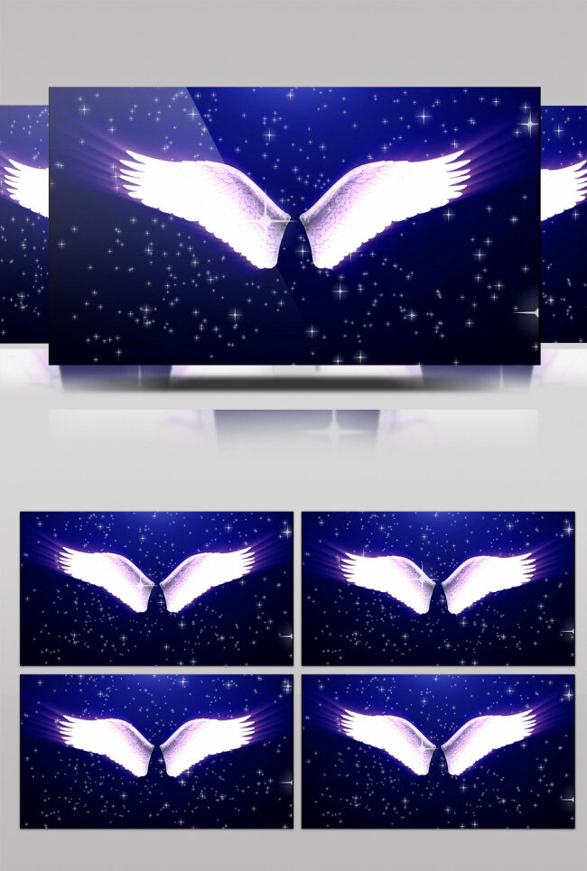 蓝色 翅膀 动态 视频 星空 高清视频素材 视频素材 动态视频素材