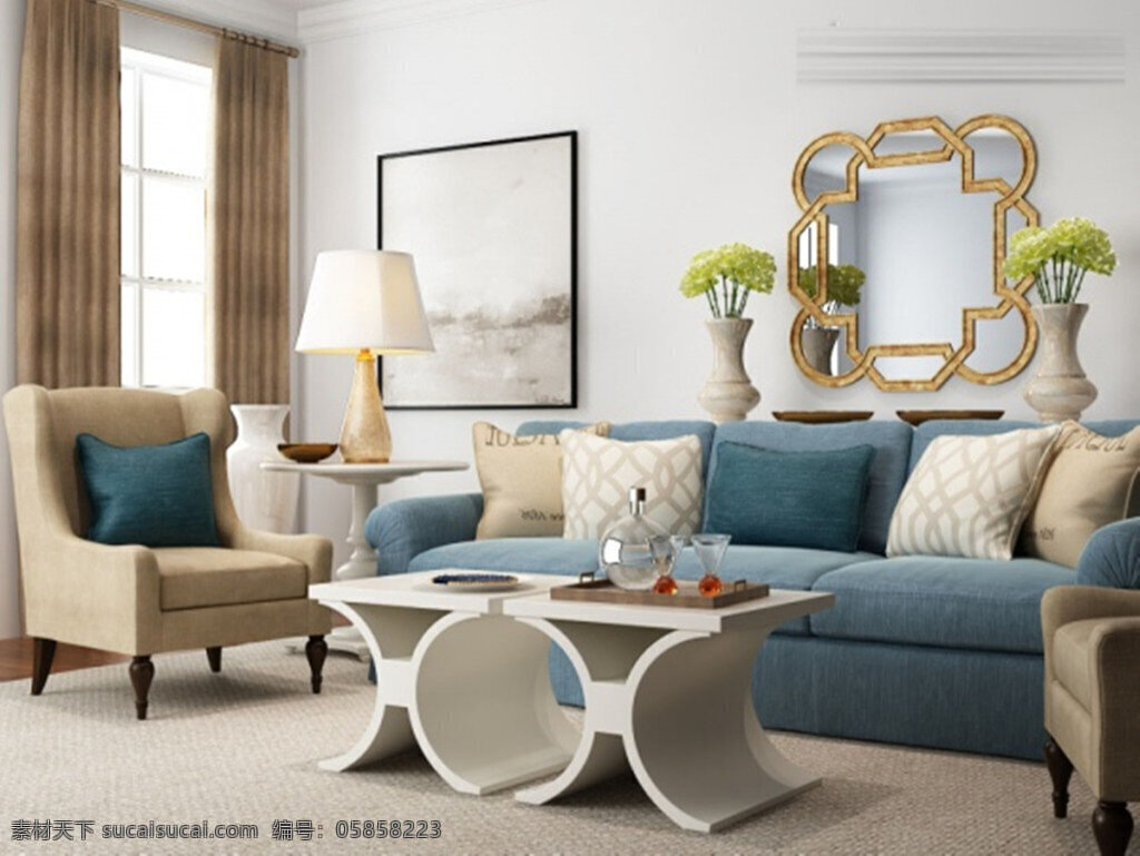 沙发 背景 墙 3d 模型 沙发背景墙 舒适沙发茶几 室内植物 沙发模型 家具模型 max 灰色