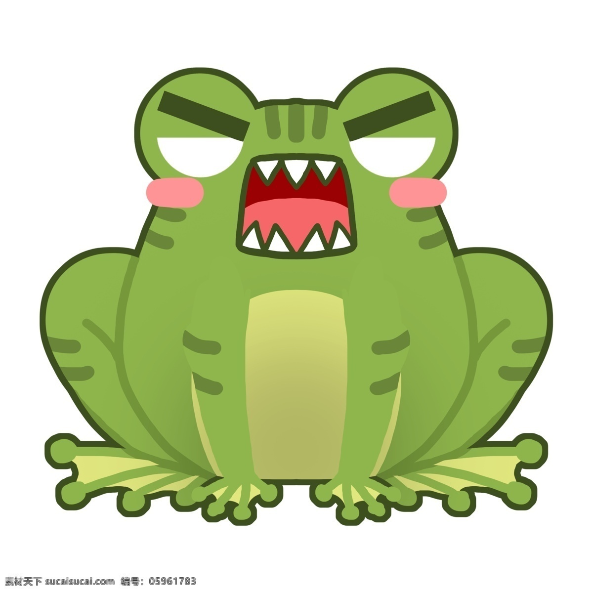 愤怒的青蛙 表情包 发火 卡通