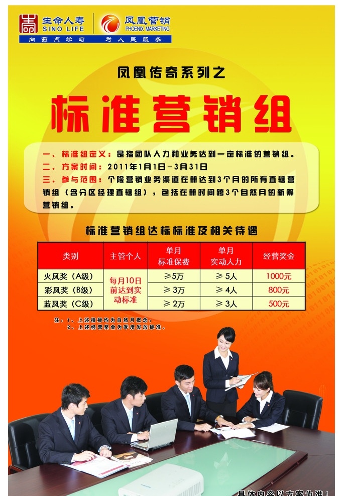 生命 人寿 标准 营销 组 海报 生命人寿 凤凰营销 开会 广告设计模板 源文件