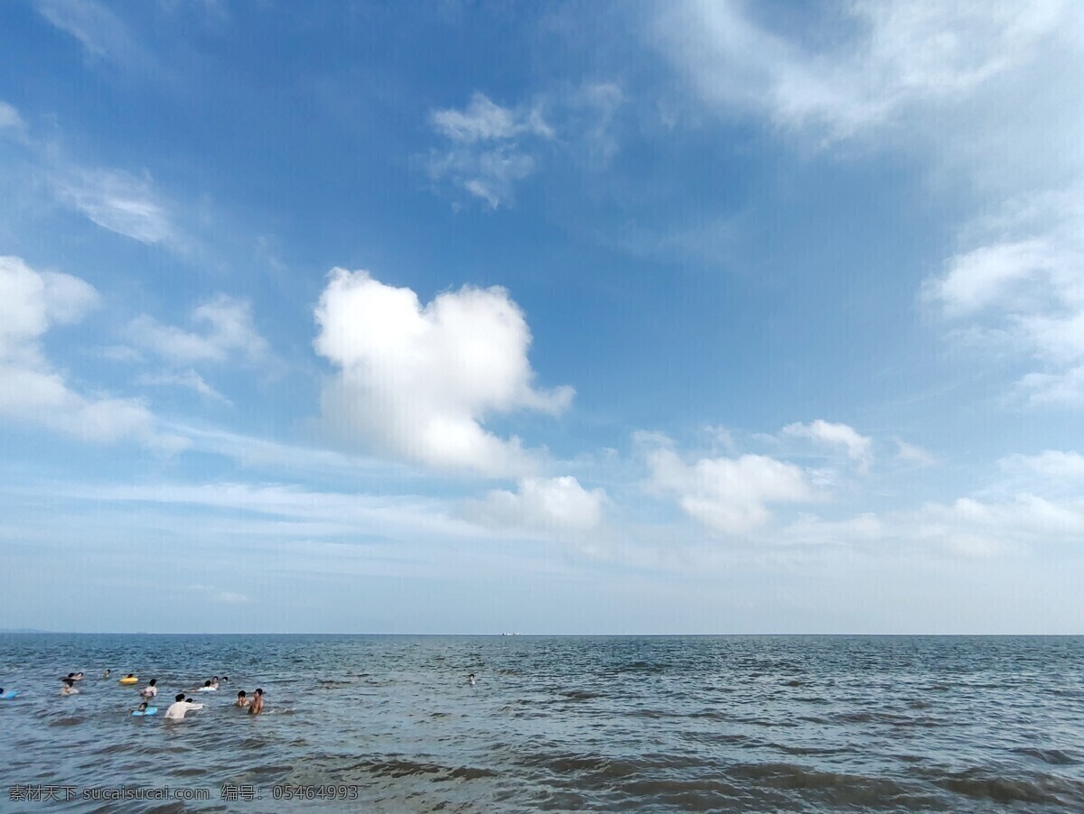 蓝天 白云 海边 游玩 大海 游泳 夏季 旅游摄影 国内旅游