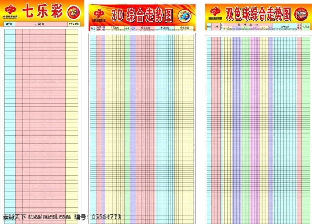 福利彩票 走势图 福彩 七乐彩 3d 双色球 福利 彩票 失量图设计 矢量