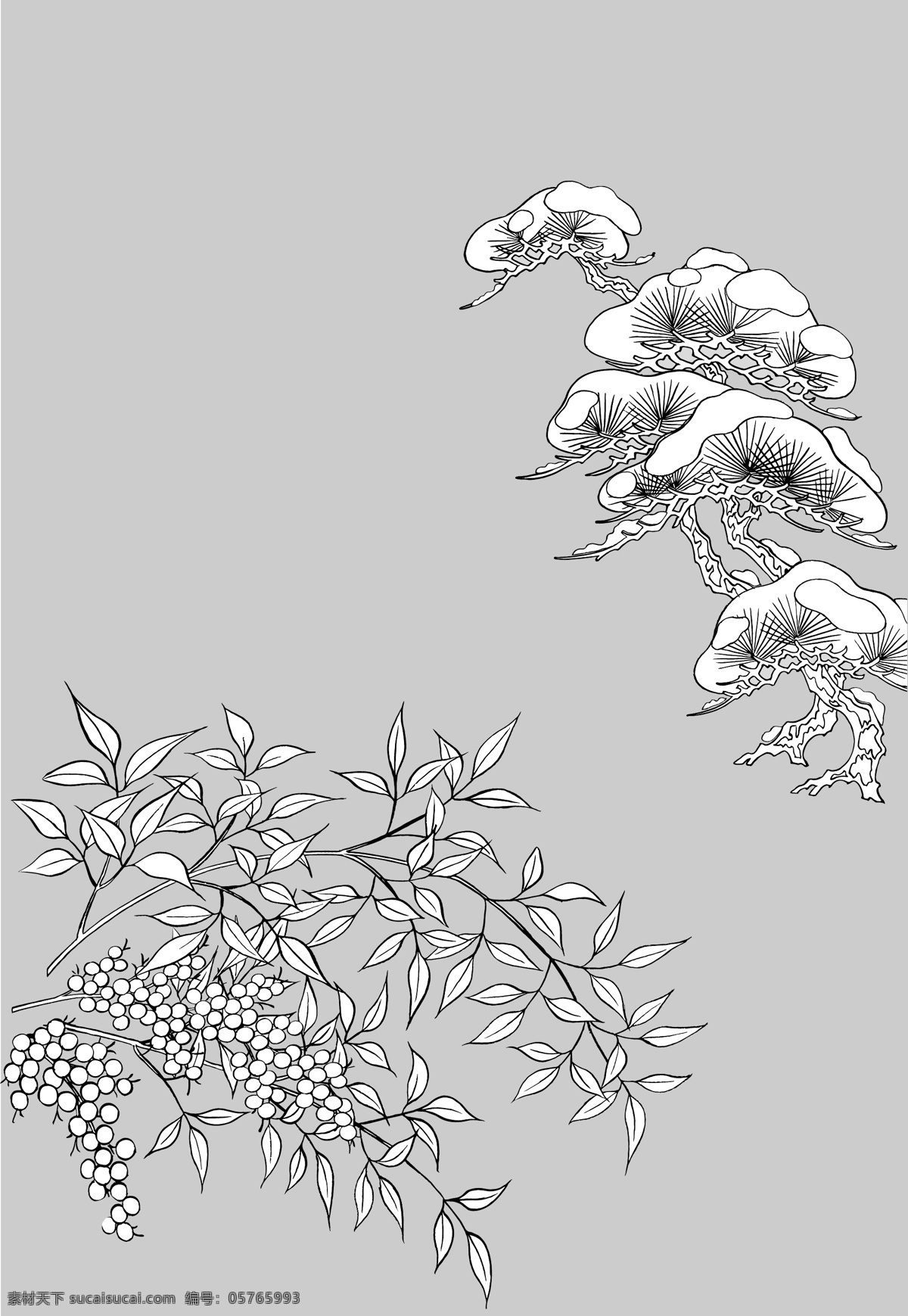 白描 线稿图 底纹边框 花纹花边 矢量图库
