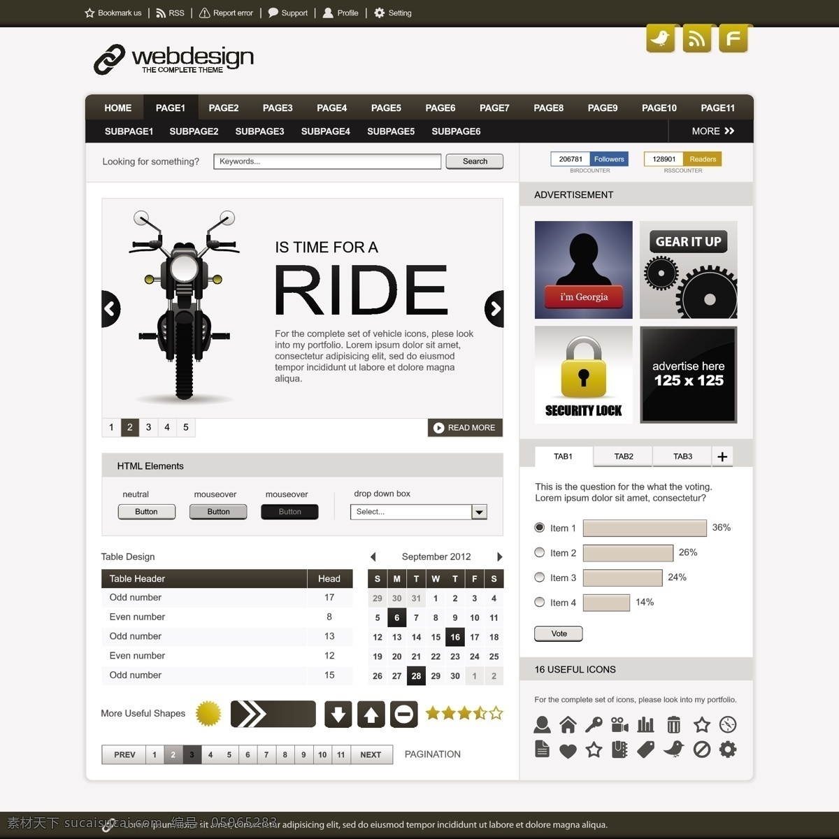 摩托车 网站 模板 网站设计 网站模板 网站界面设计 简洁 简约时尚 网页设计 网页设计模板 摩托车网站 其他模板 矢量素材 白色