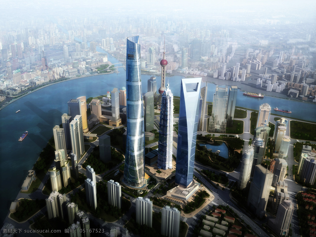 上海 中心 大厦 效果图 上海中心大厦 建筑 陆家嘴 金融贸易区 金融中心 金茂大厦 电视台 高楼 建筑设计 环境设计