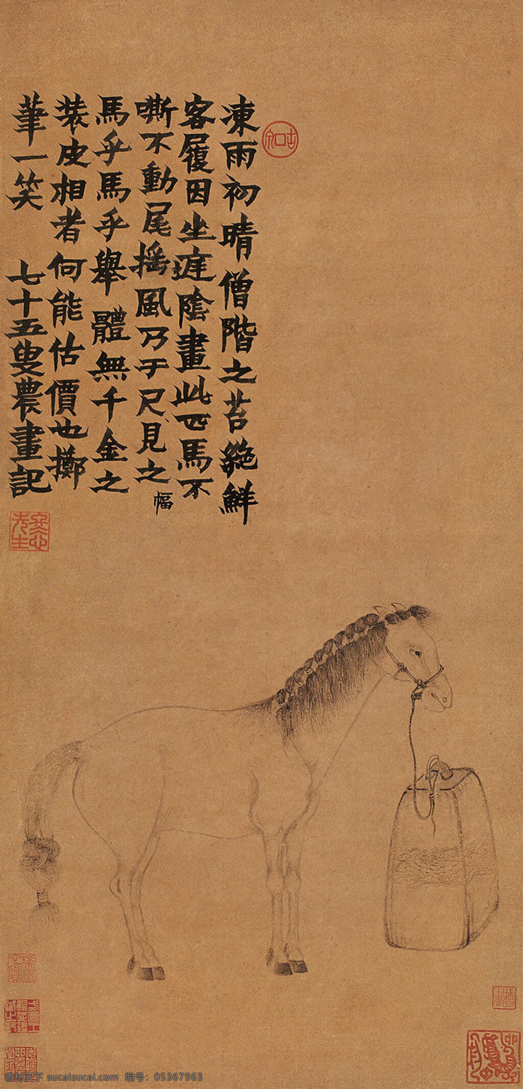 金农 金冬心 扬州八怪 清代绘画 画派 扬州画派 马 书画 文化艺术 绘画书法