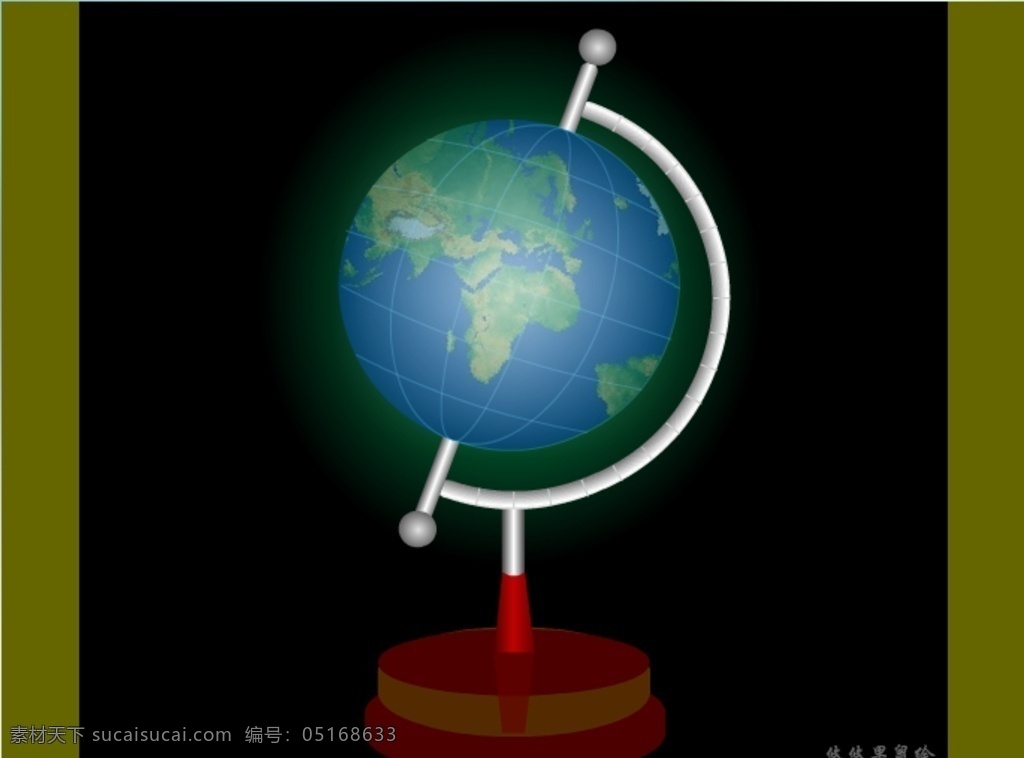 flash 带 支架 旋转 地球仪 动 带支架 动画 多媒体 动画素材 swf