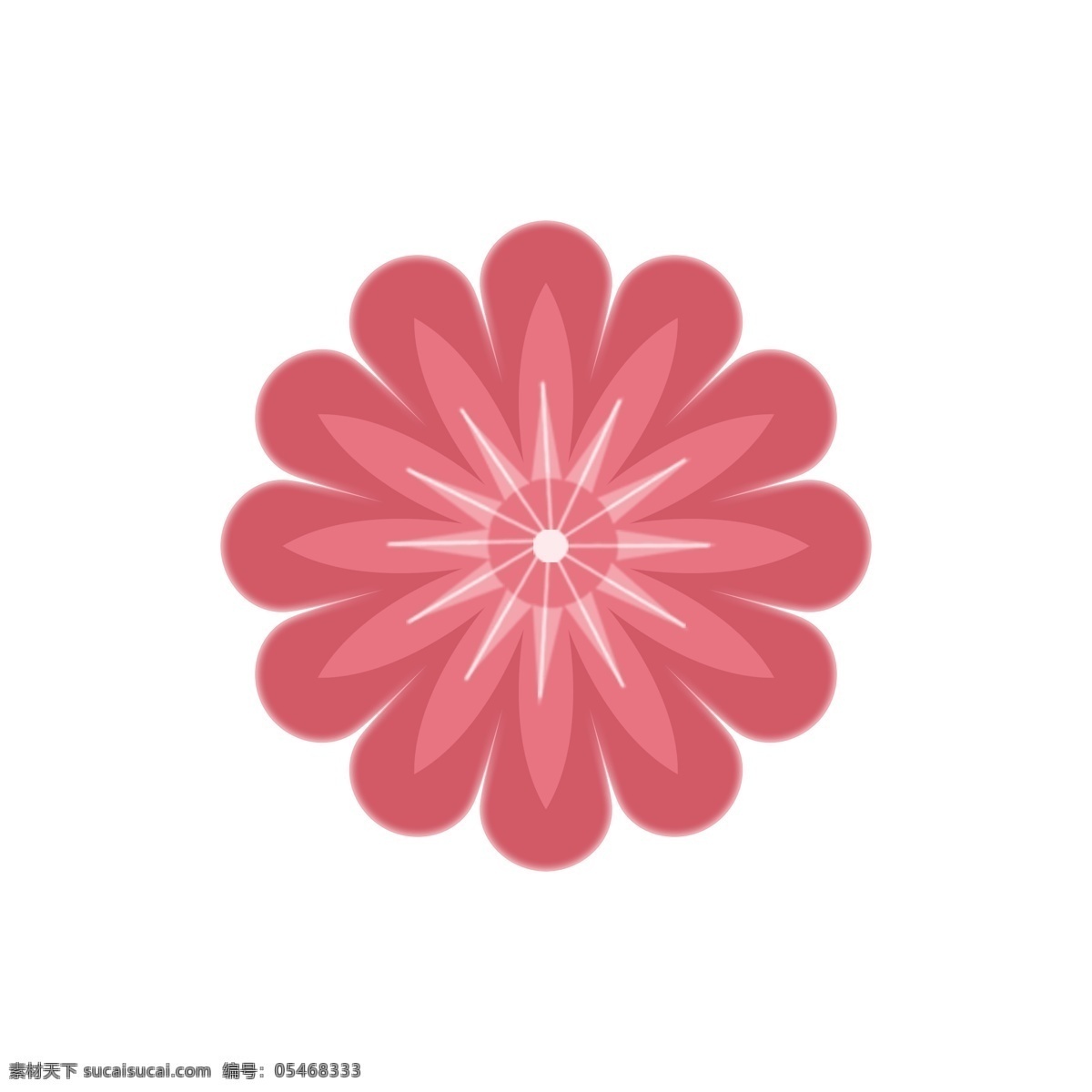 七夕 情人节 花朵 商用 元素 花瓣 扁平 粉色