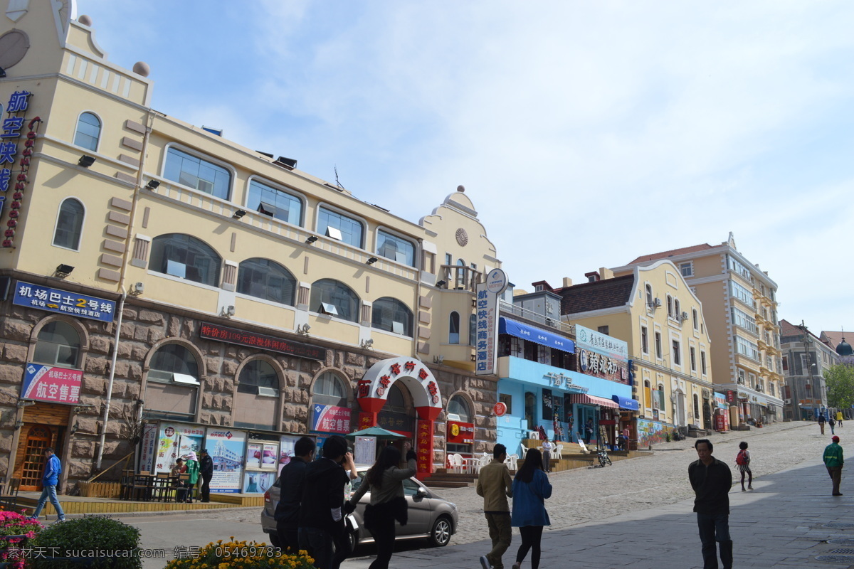 国内旅游 建筑 蓝天 旅游摄影 马路 欧式 室外 现代 现代欧式建筑 澄红色 家居装饰素材