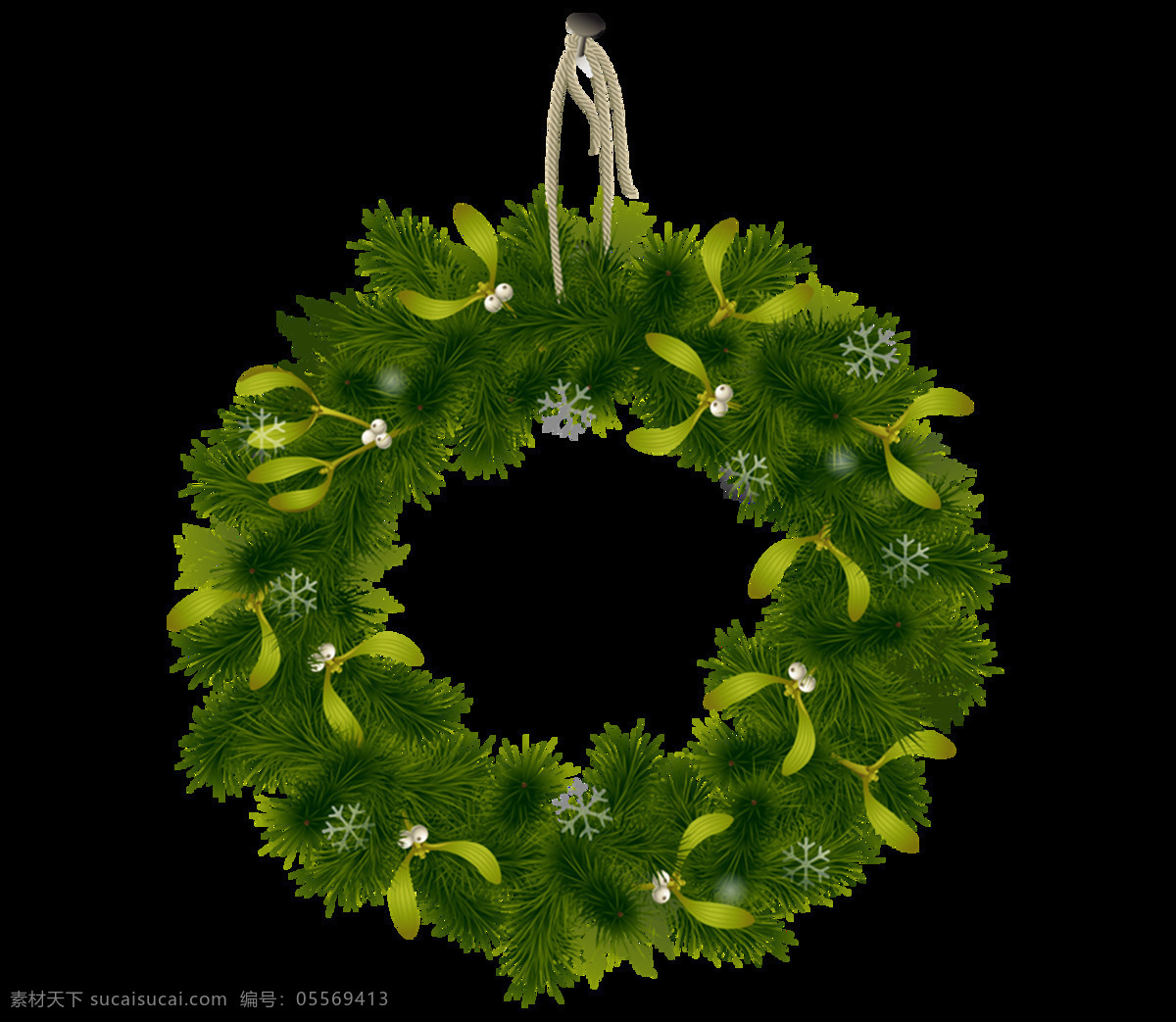 欧式 绿色 树藤 花环 元素 png元素 春天 海报 免抠元素 圣诞节 透明元素