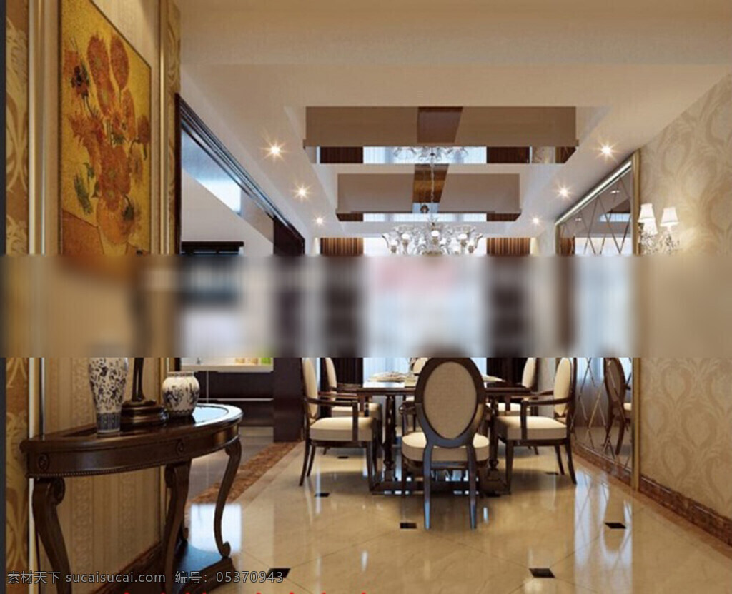 餐厅 3d 模型 3d模型 3d模型下载 欧式风格 室内设计 现代风格 室内家装 中式风格模型