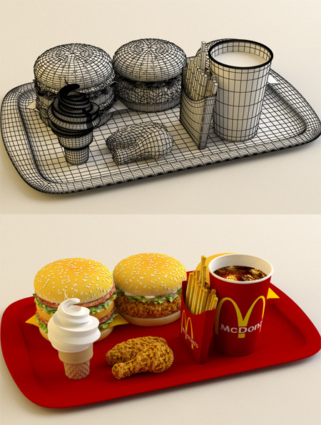 3d 3d模型 冰激凌 汉堡包 可口可乐 麦当劳 薯条 套餐 托盘 饮料 mcdonalds3d 圆筒雪糕 max格式 3d模型素材 其他3d模型