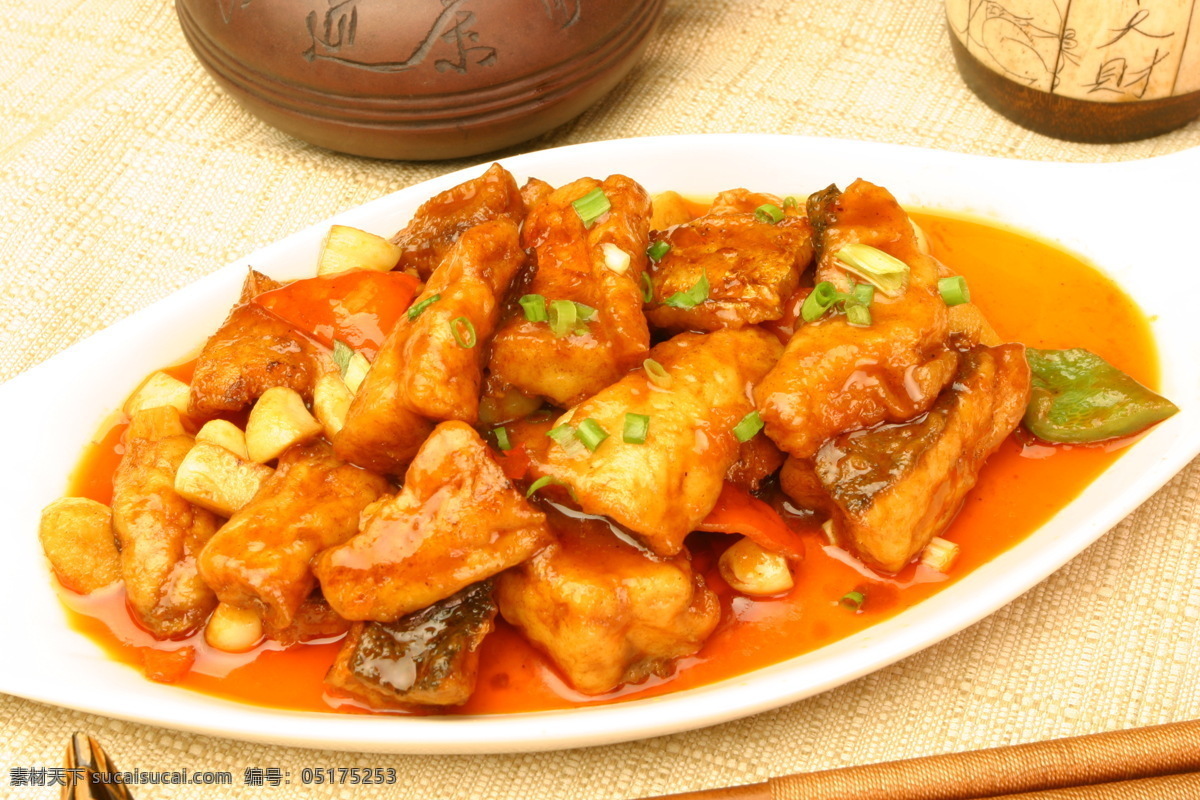 中华美食 传统美食 餐饮美食 鱼 鱼块 红烧鱼块