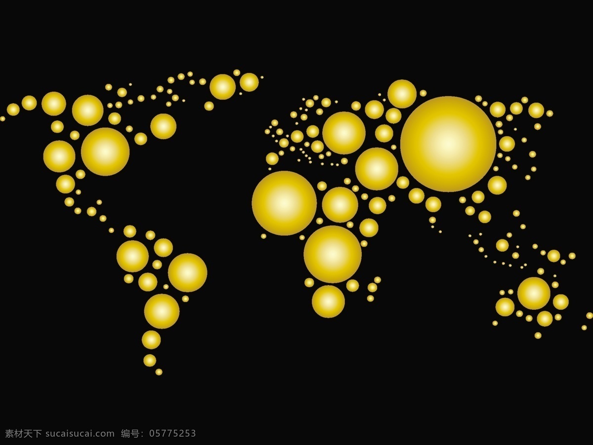 矢量 圆点 组成 图形 地图 矢量素材 圆球 矢量图 花纹花边
