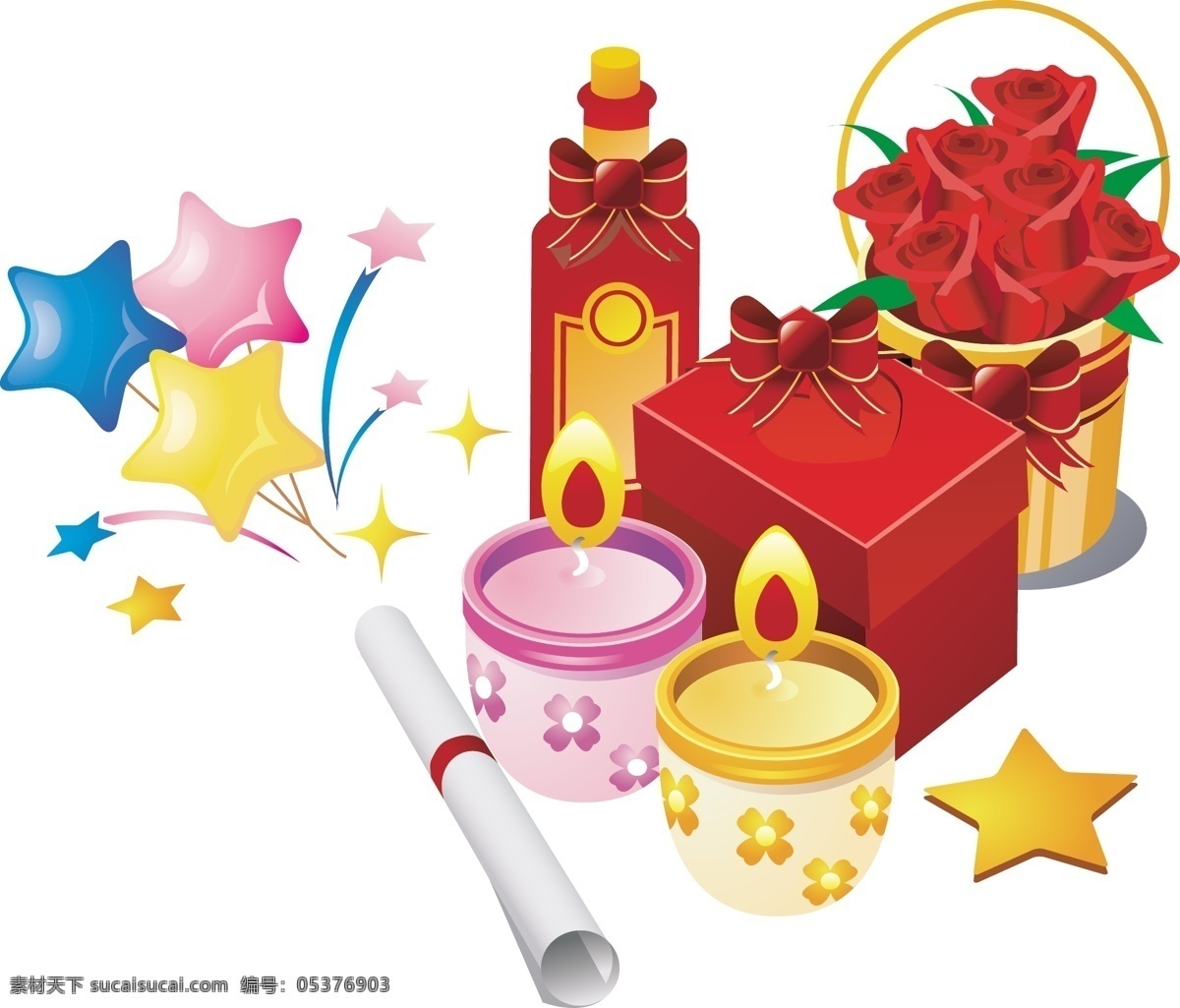 韩国 情人节 庆祝 矢量图 蜡烛 玫瑰花 模板 设计稿 庆祝情人节 节日大全 源文件 节日素材