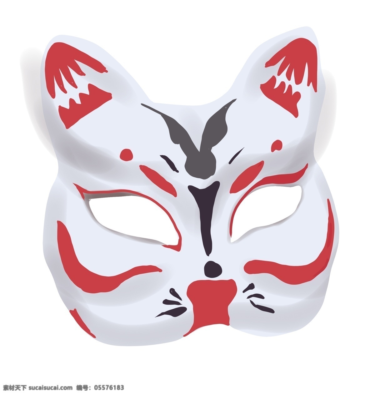 日本 猫咪 面具 插画 可爱的猫咪 卡通插画 日本插画 日本特产 日本风情 日本物品 猫咪的面具