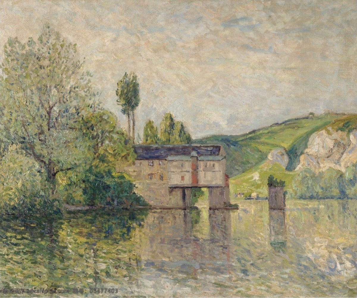 1902 大师 画家 风景画 静物 油画 建筑 装饰画 andelys les watermill the maufra maxime 人物 高清 西方 国外 现代 家居装饰素材