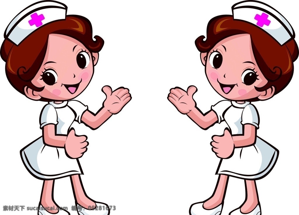 卡通护士 卡通素材 矢量素材 矢量护士 矢量 白衣天使 美女 卡通 医生 护士 可爱 插画 医院 护士素材 医院护士 医生护士