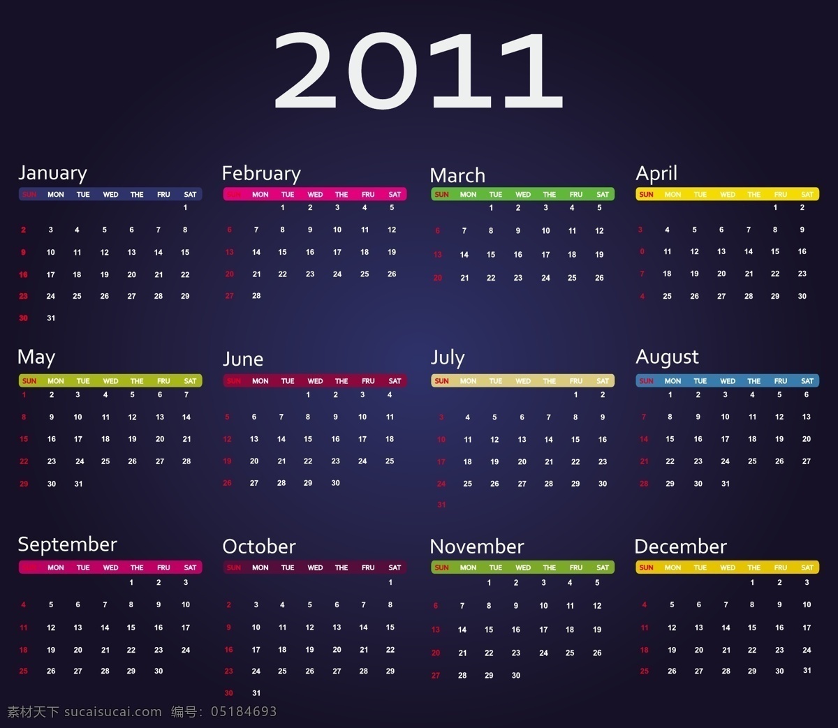 2011 简洁 日历 矢量 2011日历 2011新年 eps矢量 日历模板 矢量素材 图片设计 简洁日历 节日素材 其他节日
