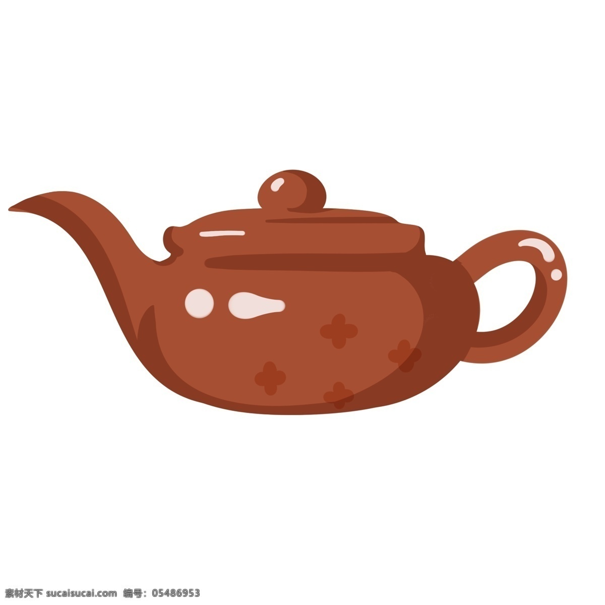 棕色 陶瓷 茶壶 插画 中国风 茶文化 休闲 茶具 喝茶 棕色茶壶插画 陶瓷茶壶 饮茶 品茶 陶瓷壶 圆形茶壶