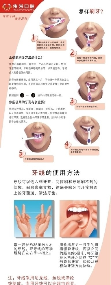 方法正确刷牙 口腔宣传x架 可爱牙齿图 正确刷牙方法 洗牙小常识 展板模板 矢量