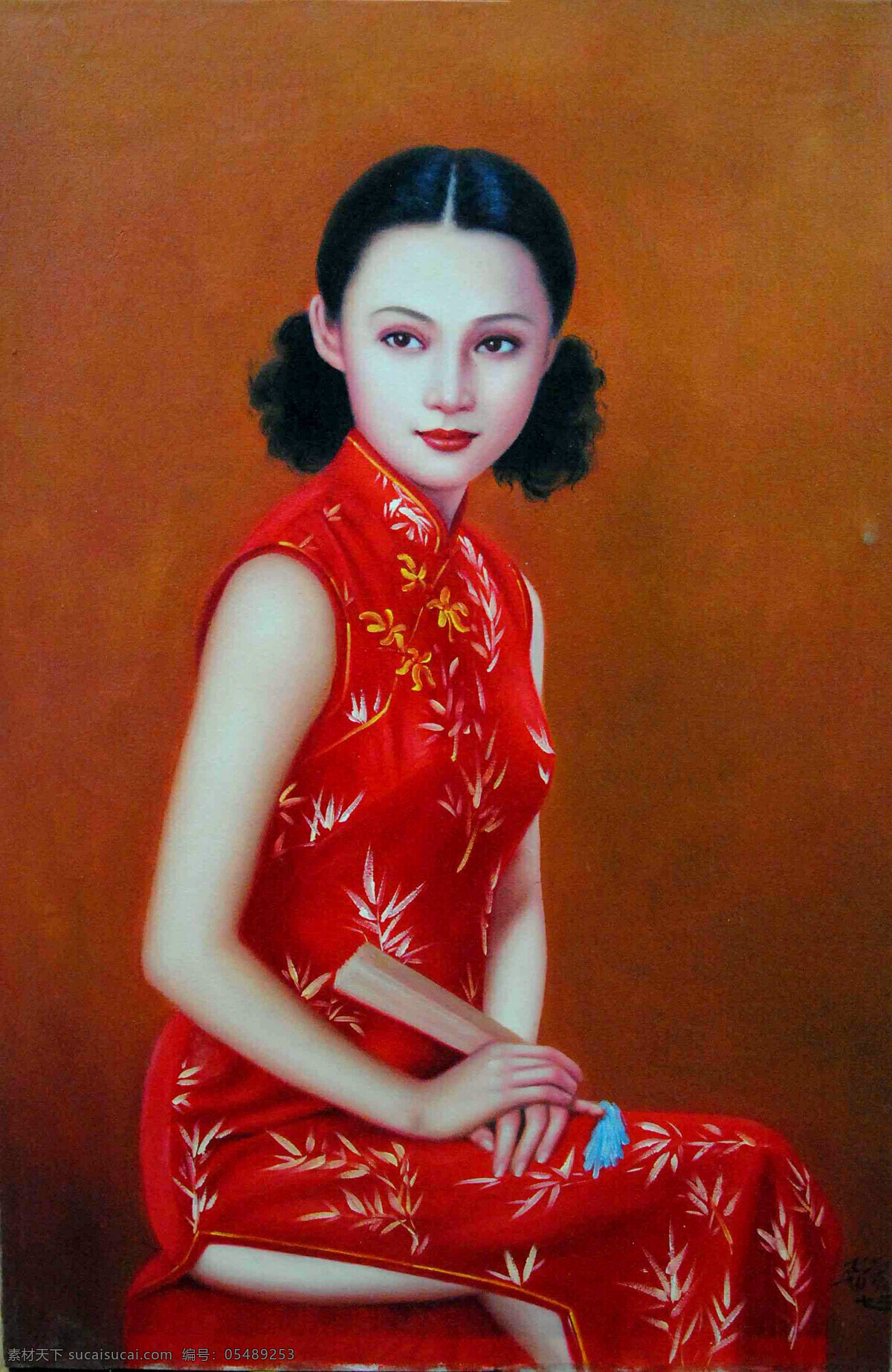 飞云 美术 油画 现代油画 人物画 人物 女人 女子 靓女 美丽 动作 表情 姿态 服饰 发型 旗袍 油画艺术 油画作品9 绘画书法 文化艺术