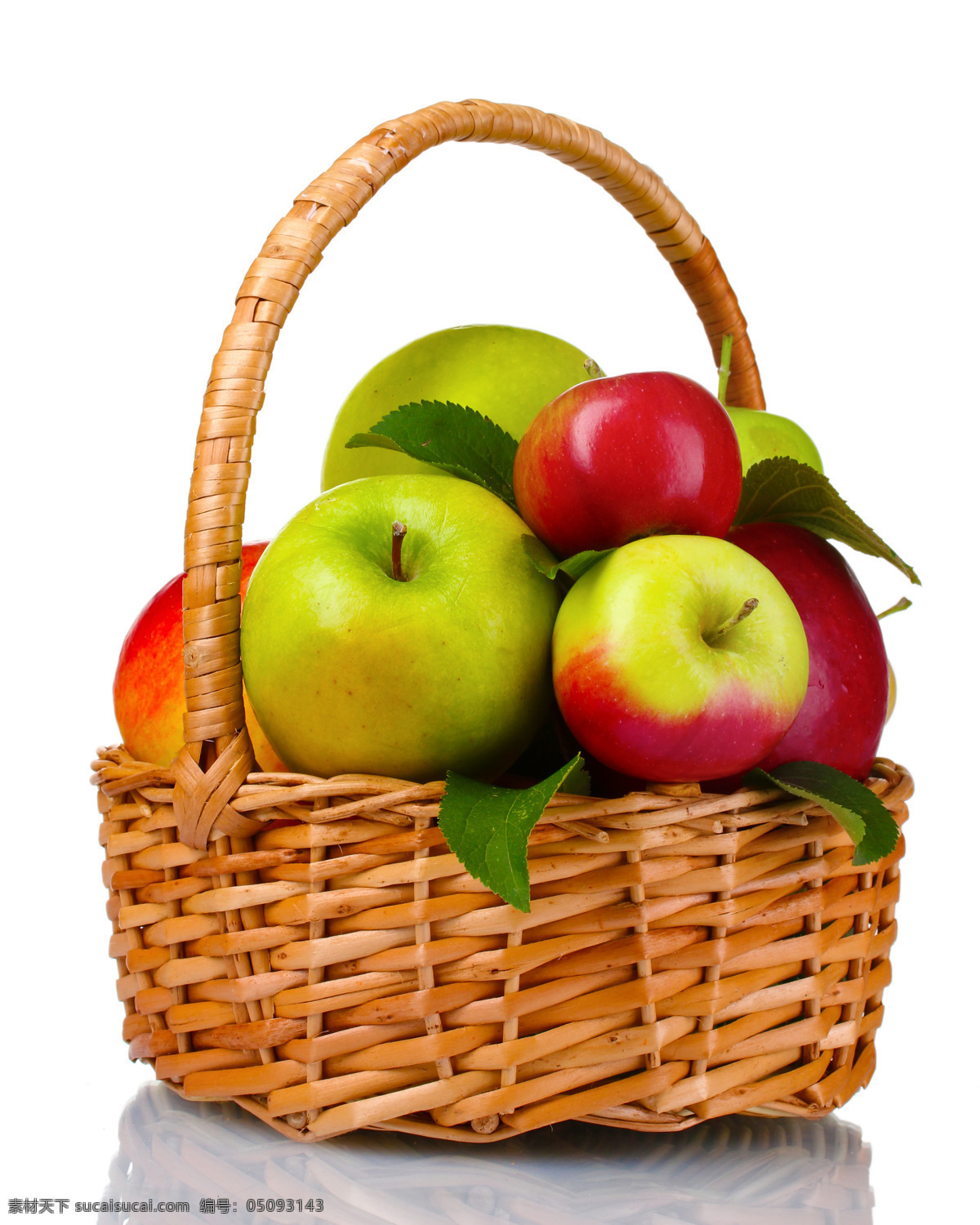 新鲜 苹果 新鲜水果 果篮 竹篮 篮子 红苹果 青苹果 苹果图片 餐饮美食
