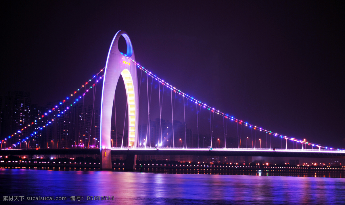 猎 德 桥 夜景 灯火 桥梁 猎德桥照片 中景照片 夜景照片 风景 生活 旅游餐饮