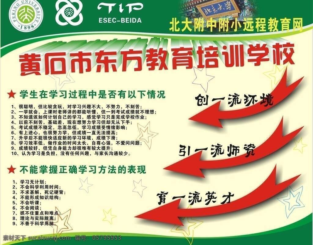教育培训 教育 培训 学生 学习 学校 展板模板 黄石 学习方法 一流的环境 师资 矢量 其他展板设计