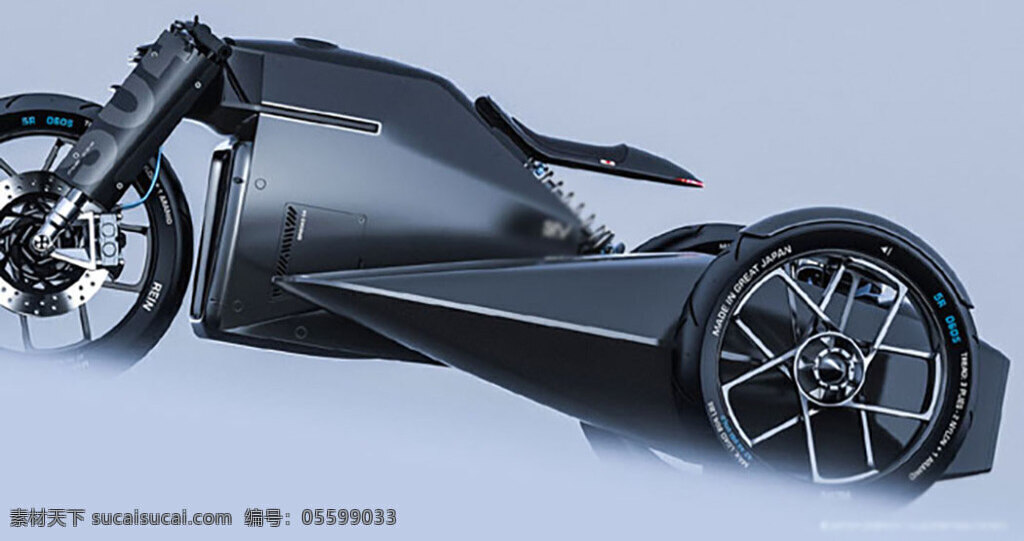 黑色 炫 酷 概念 摩托车 3d建模 产品 概念设计 交通工具