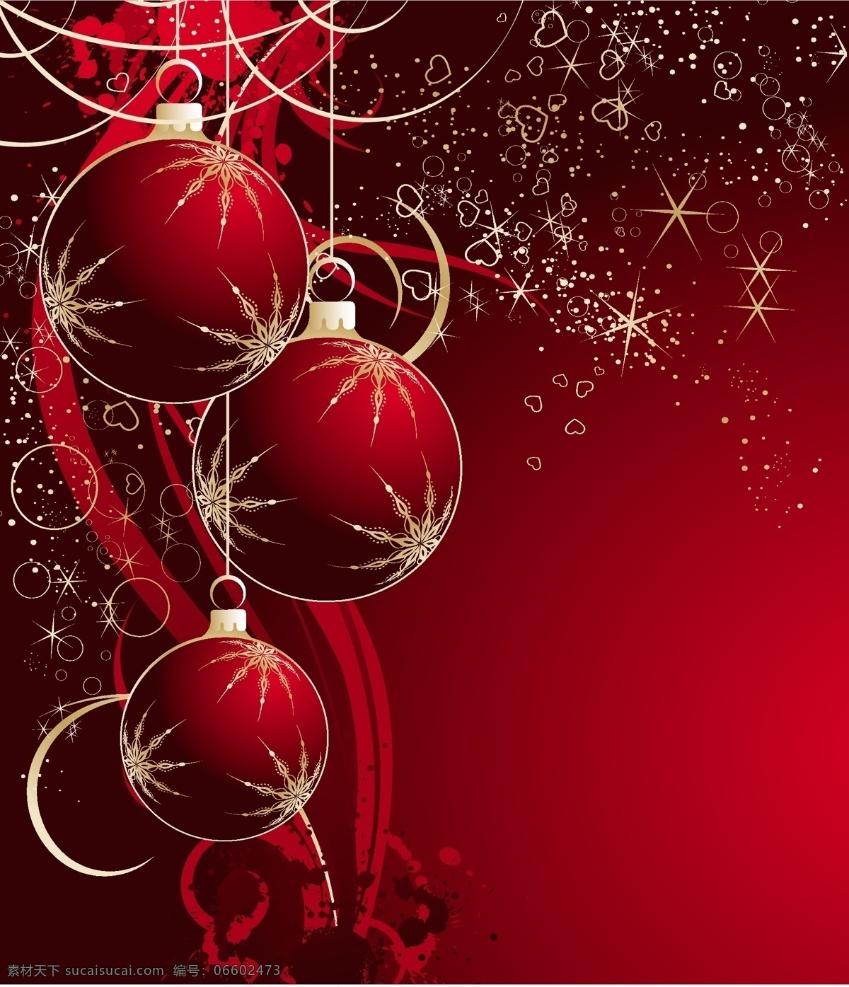 红色 圣诞 装饰 球 材料 格式 节矢量 矢量圣诞球 载体 矢量图 其他矢量图