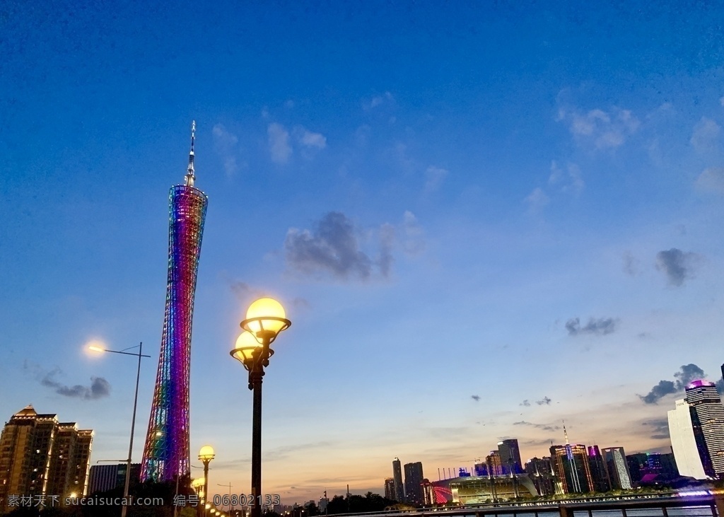 广州塔黄昏 黄昏广州 广州夜景 广州塔 黄昏 广州地标 自然景观 建筑景观