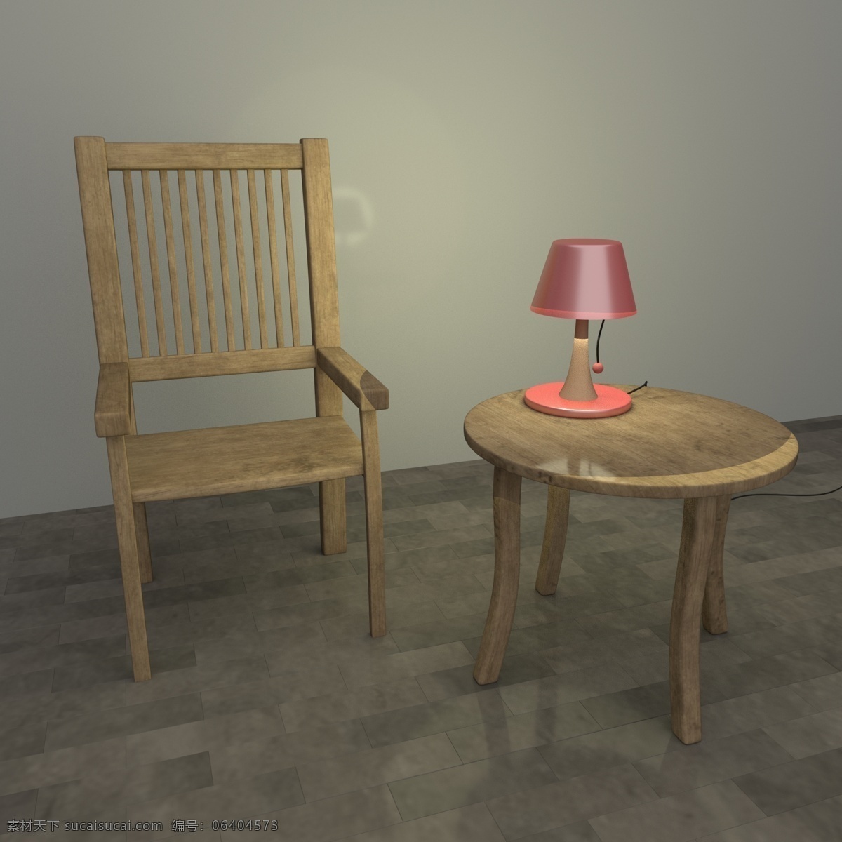 装饰装修 家具 椅子 桌子 台灯 3d模型 材质 贴图 渲染 灯光 效果图