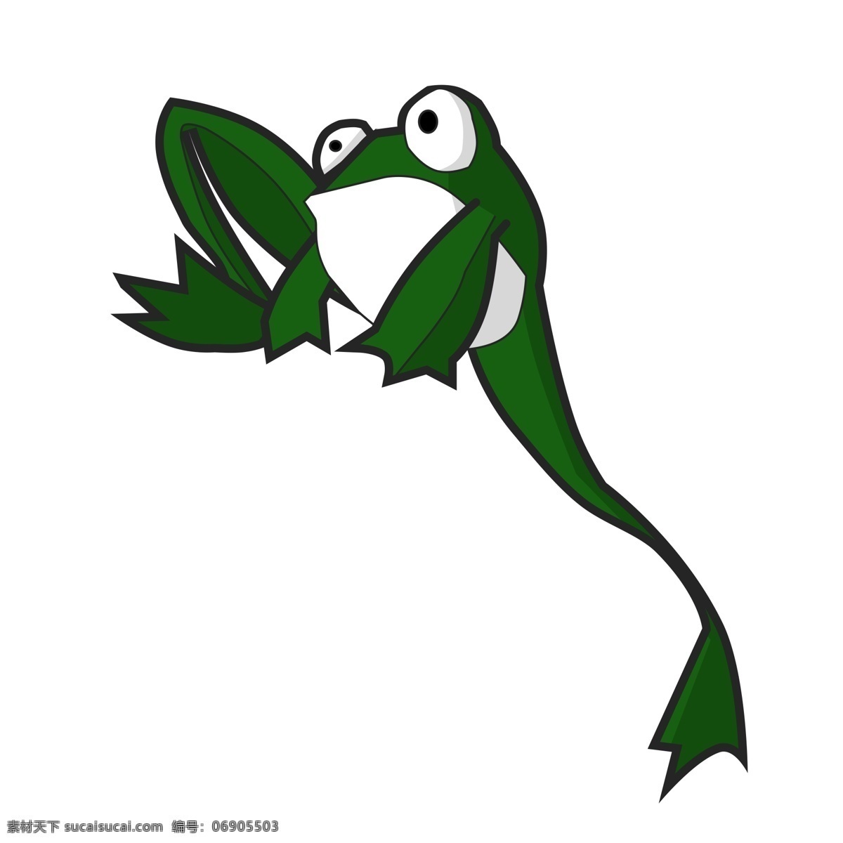 只 脚 跳 青蛙 商用 元素 绿色 动物 绘画 白肚皮 青蛙眼睛