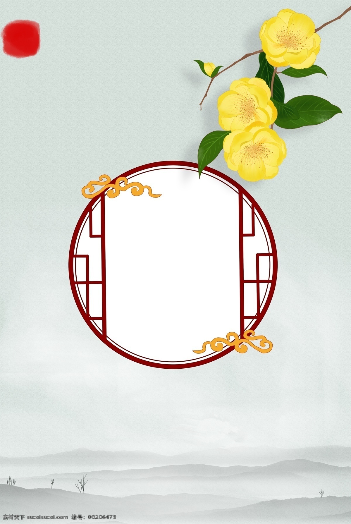 花卉 植物 工笔画 背景 古典 中国风 花鸟 鸟 简约 复古 荷叶