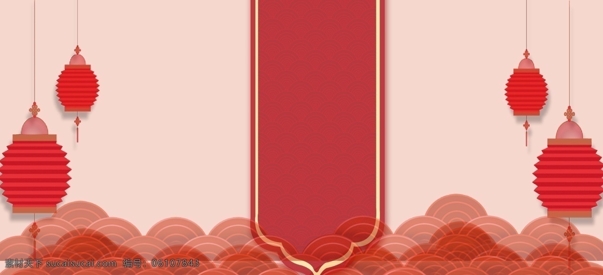 传统 灯笼 广告背景 红色 花卉 商城 新年 宣传 红色喜庆背景