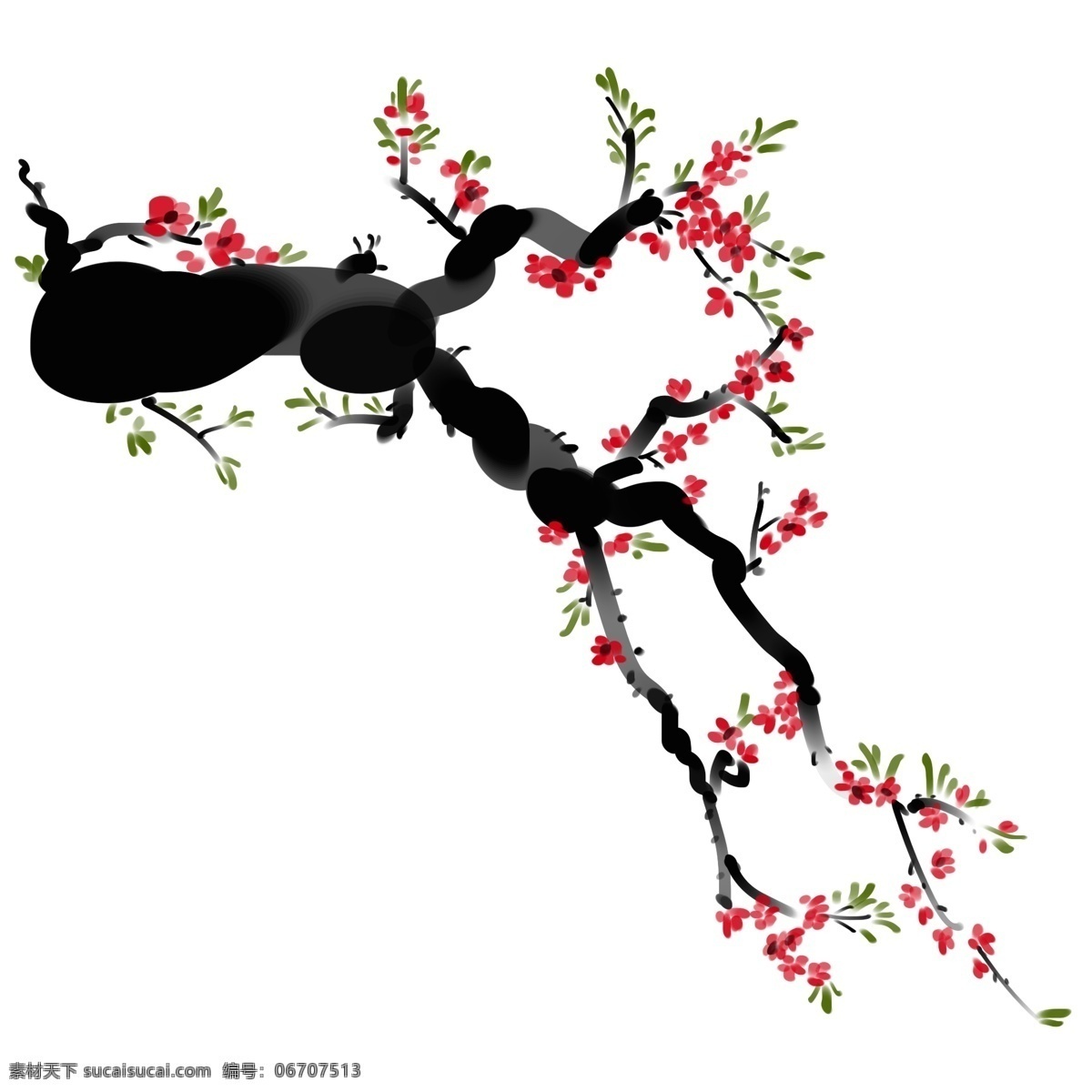粉色 中国 风 桃花 树木 中国风花朵 插画 花朵 粉色花朵 粉色桃花 中国风 桃花树 树枝